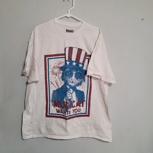 Mad‎ Engine XL Cat America Murica Olympics Patriot Patriotic Cotton